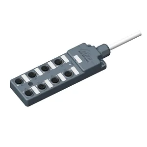 8-Port M8 Dual Channel Pre-Molded Cable IP69K Relay Junction Box for Water Treatment thumbnail-2