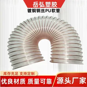 Woodworking Machinery Dust Removal Ventilation PipesPU Steel Wire Telescopic HoseThickened Transparent Polyurethane Anti-abrasion Suction Tube thumbnail-4