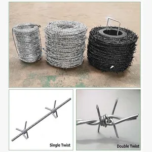 Hot Dipped Galvanized Double Strand Twisted Barbed Wire for Durable Fencing thumbnail-2