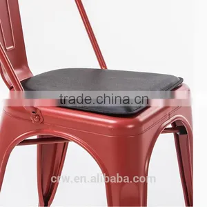 MCH-1501-11 Modern Design Stackable Metal Leather Dining Chair/Upholstered Cafe Chair thumbnail-4