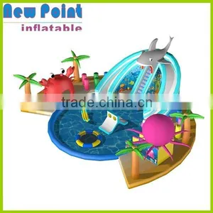 New Point PVC Shark Theme Inflatable Water Park thumbnail-2