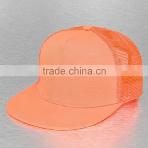 New Arrival Sunshine Color Blank Snapback Trucker Mesh Cap With Plastic Closure thumbnail-3