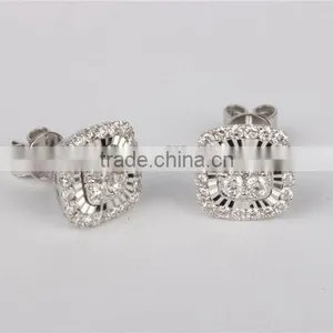 Bright CZ Stone Silver Earring Earring Led thumbnail-3