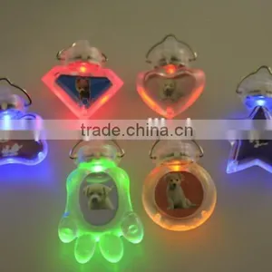 High Visibility Flashing LED Pet Dog Cat Safety Light Collar ID Name Tag - Series Design thumbnail-1
