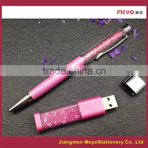 Colorful Crystal Ball Pen and Crystal Usb Flash Drive Gift Set thumbnail-2