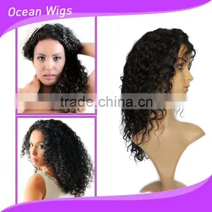 Long Curly Wigs For Black Women, Malaysian Human Hair Kinky Curly Full Lace Wigs thumbnail-3
