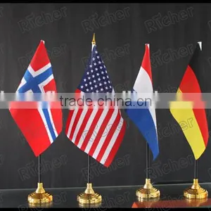 High Quality Flag for Table Top Flags Desk Flag With Metal Pole and Base thumbnail-6