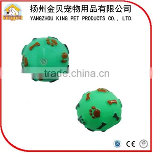 Eco Friendly Squeaky Color Rubber Vinyl Ball Dog Toy With Sounding thumbnail-3