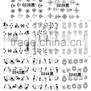 Flower Cartoon Design Nail Art Stickers Decal Water Transfer Manicure 3D Tips thumbnail-1