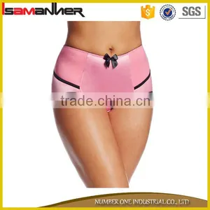 High Cut Soft Shiny Satin Lady Panties Fat Women in Satin Panties Quality Choice thumbnail-4