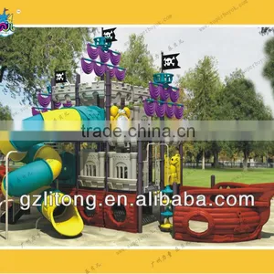 Cheap Plastic Kid's Outdoor Pirate Ship Playground 9-3L thumbnail-1