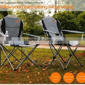 Tianye Outdoor Padded Folding Armchair Camping Beach Chair With Cup Holder thumbnail-1