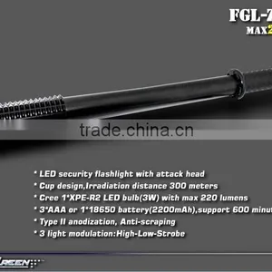 18650 and AAA Battery Attack Head Rechargeable R2 LED Torch thumbnail-3