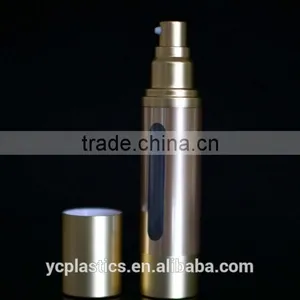 Aluminum Golden Color Hollow Out Airless Pump Bottle thumbnail-1