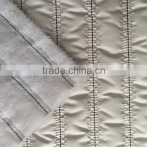 Fashion Polyester Stripe Embroidered Thermal Padded Fabric With Quilting for Down Coats/jacket thumbnail-2