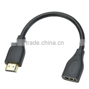 CHEERLINK Male to Female HDMI 1.4 Cable - Black (20cm) thumbnail-1