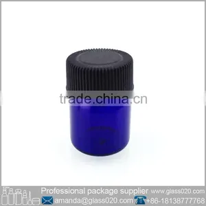 Blue 1ml/2ml/3ml Vial Glass Vials and Bottles With Plastic Cap thumbnail-2