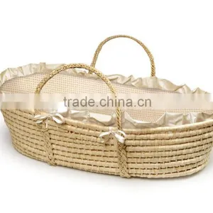 Wholesale Eco-friendly New Design Good Quality Wicker Baby Basket thumbnail-1