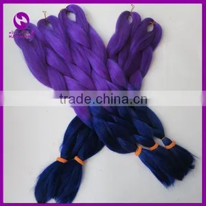 HARMONY Ombre Two Three Tone Colors Jumbo Braiding Hair Ombre Hair Braids for Dreadlocks Crochet Braids Box Braiding Hair Quality Choice thumbnail-6