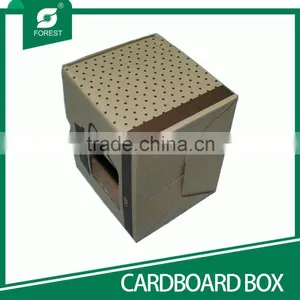 NEW SHAPE BROWN CORRUGATED CARDBOARD PAPER BOX FOR PACKAGING GLASS MUG WITH CLEAR WINDOW thumbnail-4