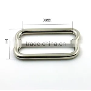 High Quality Nickel Free Zinc Alloy 38mm Belt Slide Buckle Metal Double Buckle/adjustable Buckle for Bags Quality Choice thumbnail-2
