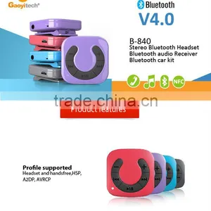 2016 Best Bluetooth Car Kit V4.0 Stereo Bluetooth Headset Bluetooth Audio Receiver thumbnail-2
