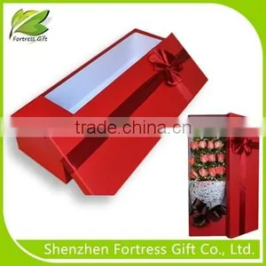Fashionable Red Gift Box Packaging for Flower thumbnail-1