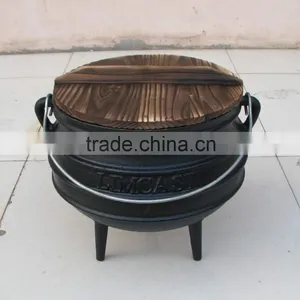 Size 1/4 Mini Cast Iron Black Three Legged Potjie Pot thumbnail-5