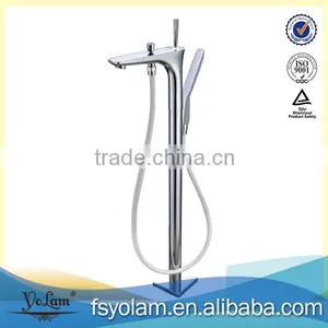 YL70512 Brass Floor Mounted Long Spout Used Bathtub Faucets/mixers thumbnail-1