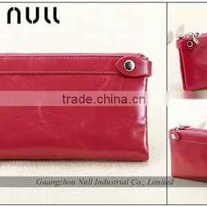 Professional Supplier Double Zipper Cheap Leather Purse for Lady thumbnail-1