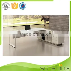 China Supplier Excellent Quality Modern Executive Glass Office Desk thumbnail-4