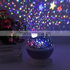 Bright Colours 360 Degree Moon Star Projection Night Light - Kids Baby Bedroom and Nursery - Great Gift Idea thumbnail-5