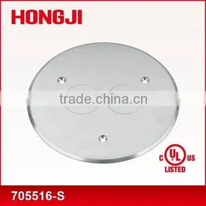 UL Listed Round Box Covers for Duplex Power or Comm. Data Stainless Steel thumbnail-1