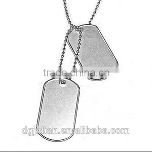 Customized Laser Engraved Stainless Steel Dog Tag Pendant thumbnail-5