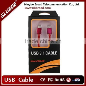 New Type USB 3.1 Type C Cable - Red thumbnail-1