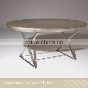 AT07 Handmade Dinning Table Stainless Steel Stand From JL&C Luxury Furniture Latest Designs 2015 (China Supplier) thumbnail-3