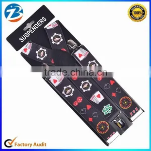 Promotional Poker Printed Wide Elastic Braces Men and Lady Suspenders thumbnail-1