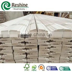 White Primed S4S Bevelled Spalyed Wood Moulding thumbnail-3