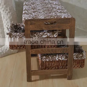 Antique Shoe Rack Shoe Cabinet With Basket Drawers thumbnail-2