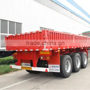 3 Axles Side Wall Semi Trailer / Bulk Cargo Truck Trailers (twist Locks Are Optional) thumbnail-3