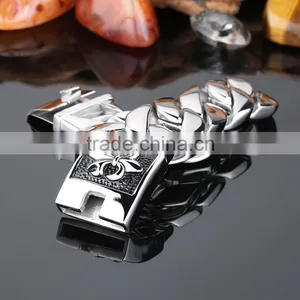 2016 New Product Stainless Steel Skull Bracelet Designs Jewelry Fashion Bracelet Bike Chains for Men /women thumbnail-2