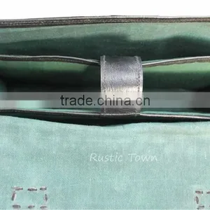 Formal Black Pure Goat Leather Bags Handcrafted Office Bags for Men thumbnail-3