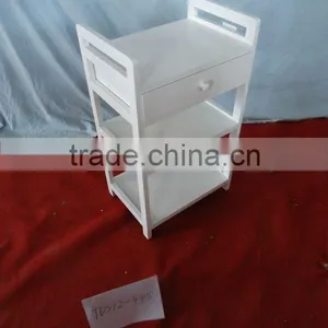 White Shelf With Drawer thumbnail-1