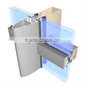 Hot Selling Manufacturer With Customized Curtain Wall Price /glass Curtain Wall Price/ Aluminium Curtain Wall Profile thumbnail-5