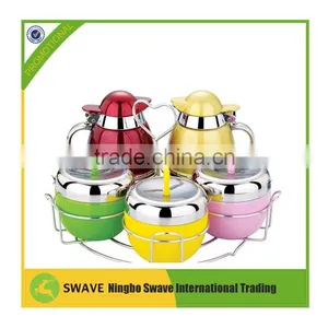 Cute Design Set of 5 Stainless Steel Condiment Pot/Seasoning Set P77190 thumbnail-1