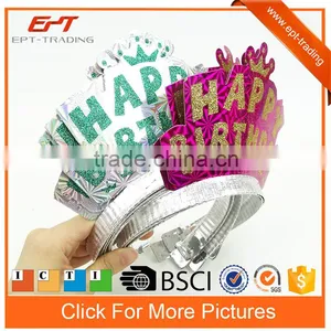 Happy Birthday Party Toys Girl Headband Crown 12pcs thumbnail-1