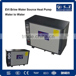 Extramely Cold -25C Winter Floor Heating 300sq Meter 10kw/15kw 220V Glycol Brine Geothermal Ground Source Heatpump Water Heater thumbnail-1