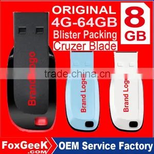 Original Brand Cruzer Blade 8GB USB Flash Drive 64GB 32GB 16GB 4GB Real Capacity Chips U Disk With Blister Packing Bulk Order thumbnail-1
