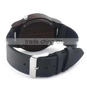 Eco-friendly Handmade Genuine Men Wrist Watch Sandalwood Quartz Watches thumbnail-4