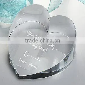 2016 Popular and Elegant Heart Style Crystal Paperweight for Love thumbnail-1